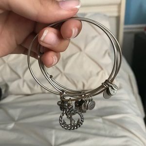 Set of 3 Silver Alex and Ani Bracelets